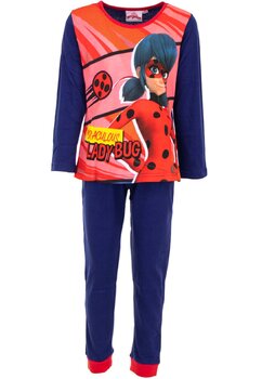 Pijama ML, bumbac, cu imprimeu, Miraculous, bleumarin