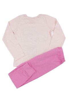 Pijama ML, bumbac, cu imprimeu, Skye, roz