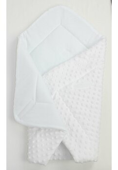 Port bebe multifunctional, minky, alb