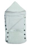 Port bebe, tricotat, alb, 77x35cm