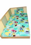 Lenjerie de pat 3 piese, Minnie si Mickey, turcoaz, 160 x 200 cm