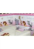 Lenjerie patut, 5 piese, Safari roz, 140x70cm