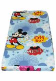 Lenjerie patut 7 piese, Maxi, Minnie si Mickey, albastru, 120x60cm