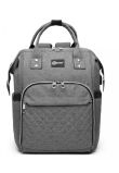Rucsac pentru mamici, Work, cu mufa USB, gri