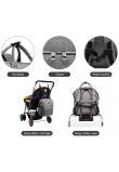 Rucsac pentru mamici, Work, cu mufa USB, gri