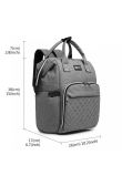 Rucsac pentru mamici, Work, cu mufa USB, gri