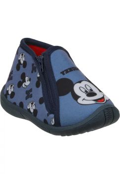 Incaltaminte interior, material textil, Mickey Mouse M, albastru