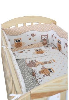 Lenjerie Bufnite mari crem, 5 piese, 120 x 60 cm