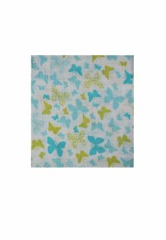 Scutec bumbac, Butterfly, turcoaz, 80 x 70 cm