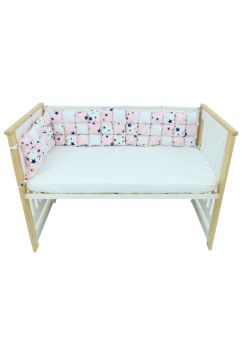 Set 3 aparatori pufoase, bumbac, Stelute, multicolor, 30 x 60 cm