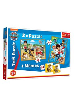 Puzzle Memos 2 in 1, Paw Patrol, 78 piese