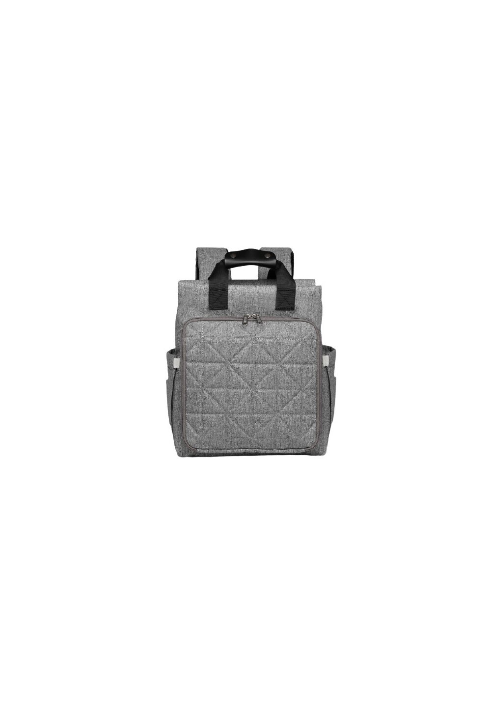 Rucsac pentru mamici din poliester, Emy, gri, 35 x 13 x 35 cm