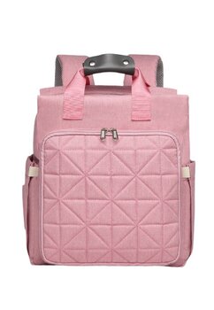 Rucsac pentru mamici din poliester, Emy, roz, 35 x 13 x 35 cm