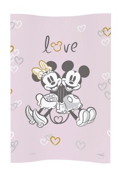 Saltea de infasat fara intaritura, Minnie si Mickey, roz, 70x50 cm