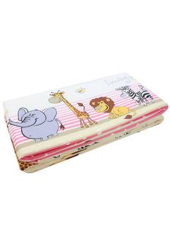 Set 2 aparatori, bumbac, Safari, roz, 120x60 cm