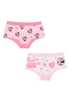 Set 2 perechi de chiloti, Minnie Mouse cu inimioare