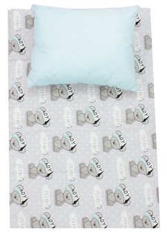 Set 2 piese, plapuma si pernita, It is a Boy, gri, 100x135 cm