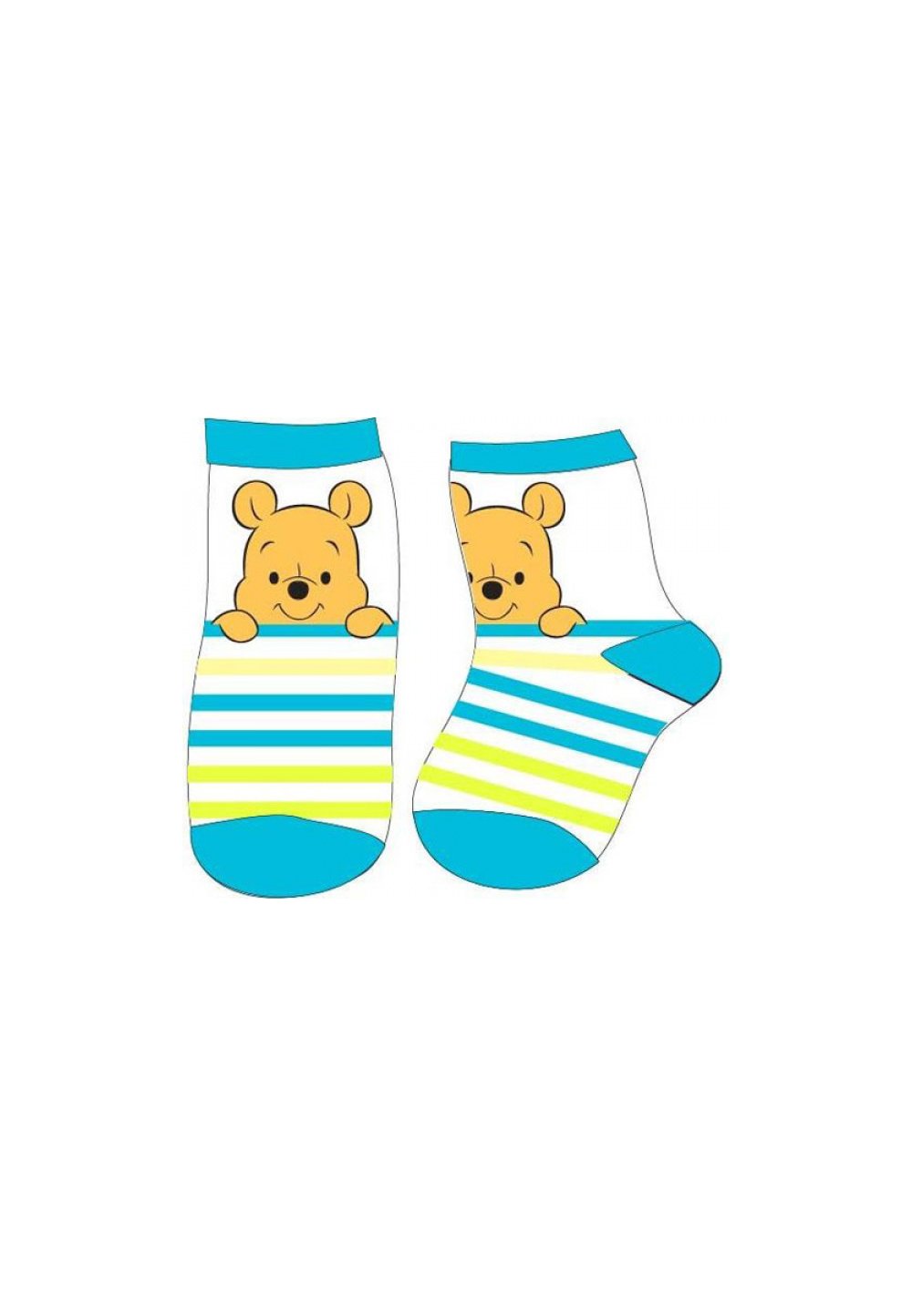 Set 2 sosete, Winnie si Tiger, albastru cu gri