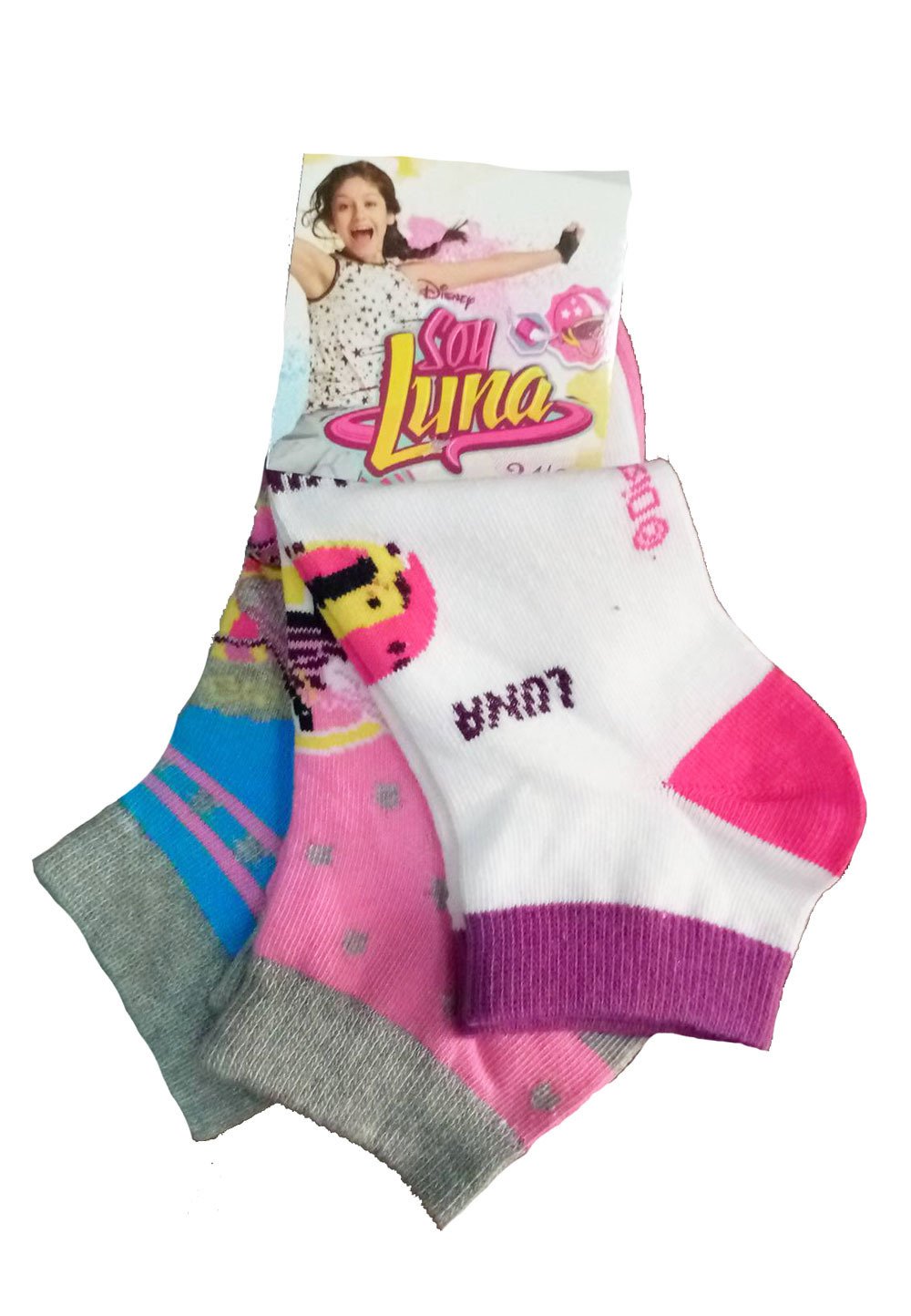 Set 3 perechi sosete, Soy Luna, roz