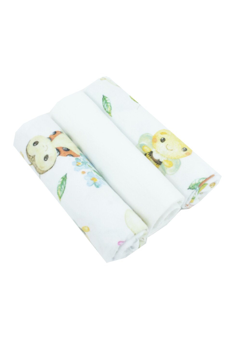 Set 3 scutece, bumbac, Bees, multicolor, 80x70 cm