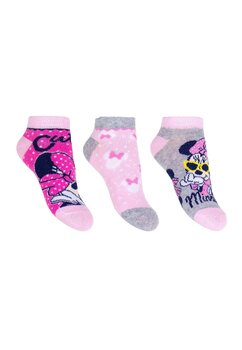 Set 3 sosete, 70%bumbac, Cute Minnie, roz