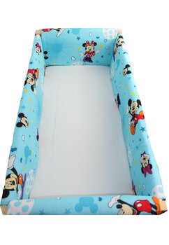 Set aparatori patut, Maxi, Minnie si Mickey, albastru cu stelute, 120x60cm