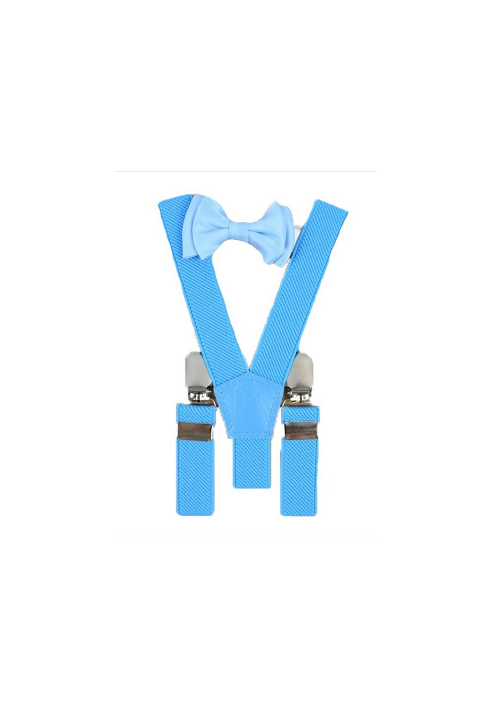 Set bretele si papion, TopGal, albastru, one size, 44 cm
