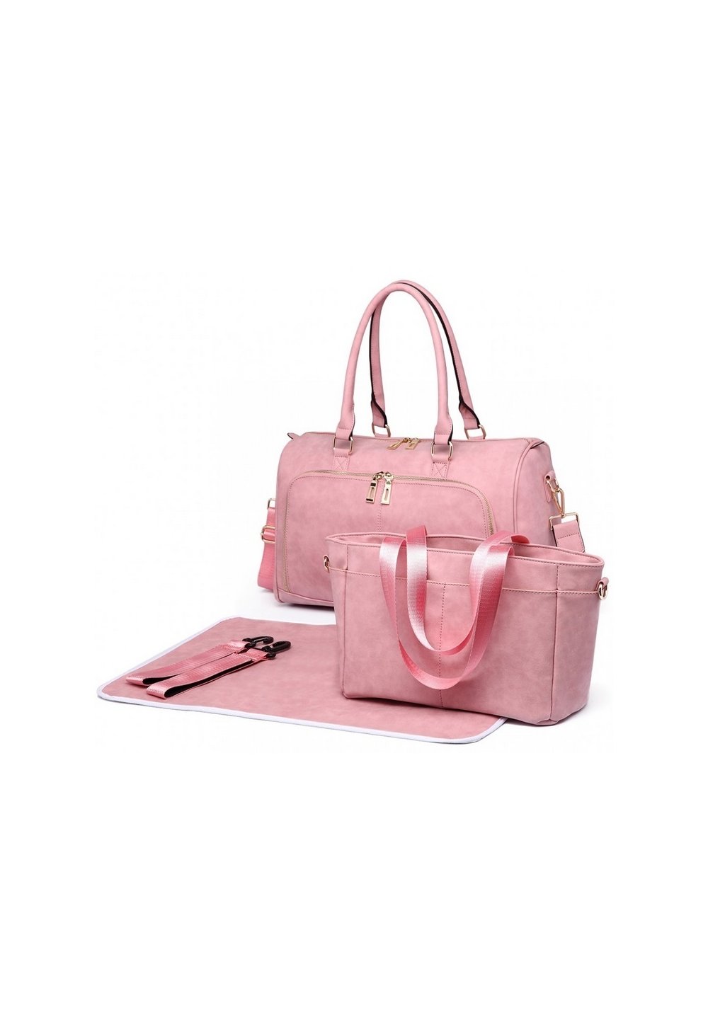 Set genti, 3 piese, mamici, roz