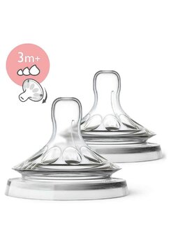 Set Tetine Philips Avent, silicon, debit variabil, + 3 luni