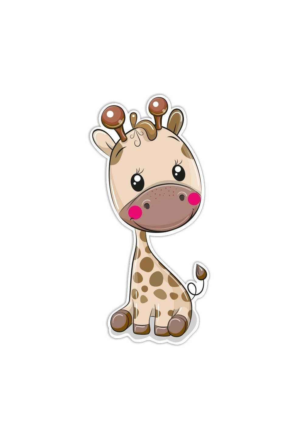 Sticker, Girafa Ema, crem, 24 x 1 x 20 cm