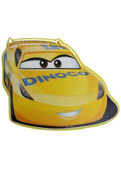 Sticker, pentru perete, Fulger McQueen, Dinoco, galben