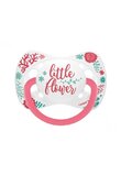 Suzeta Canpol cu tetina din silicon, 0-6 luni, little flower