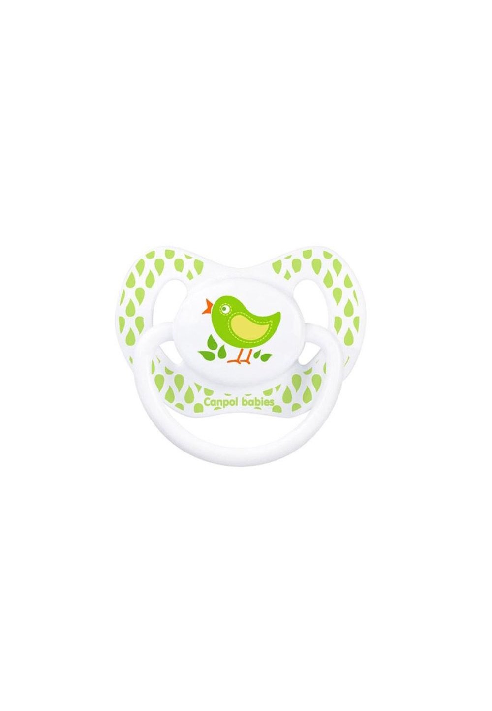 Suzeta Canpol cu tetina din silicon, 6-18 luni, verde