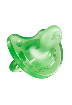 Suzeta Chicco Soft, din silicon, verde, 16-36 luni