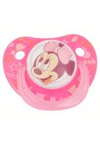 Suzeta cu tetina din silicon, roz, Minnie Mouse, +6 luni