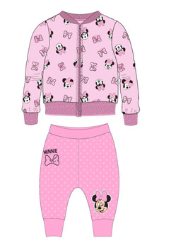 Trening fete, poliester, Minnie Mouse cu fundita, roz