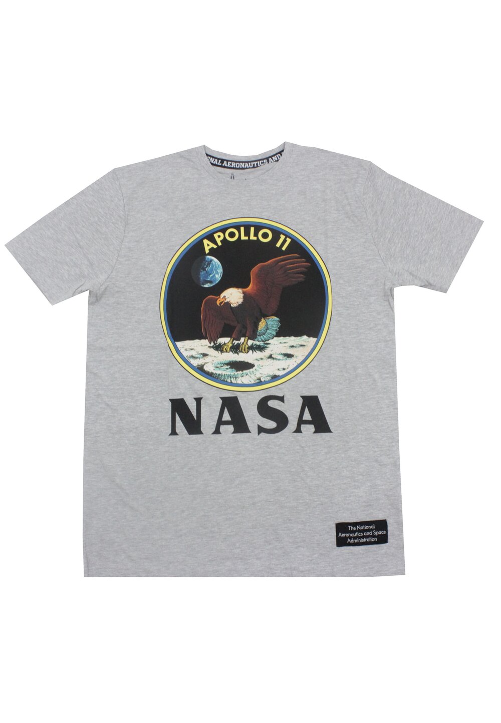 Tricou adulti, bumbac, Apollo 11, Nasa, gri