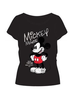 Tricou adulti, bumbac, Since 1928, Mickey, negru