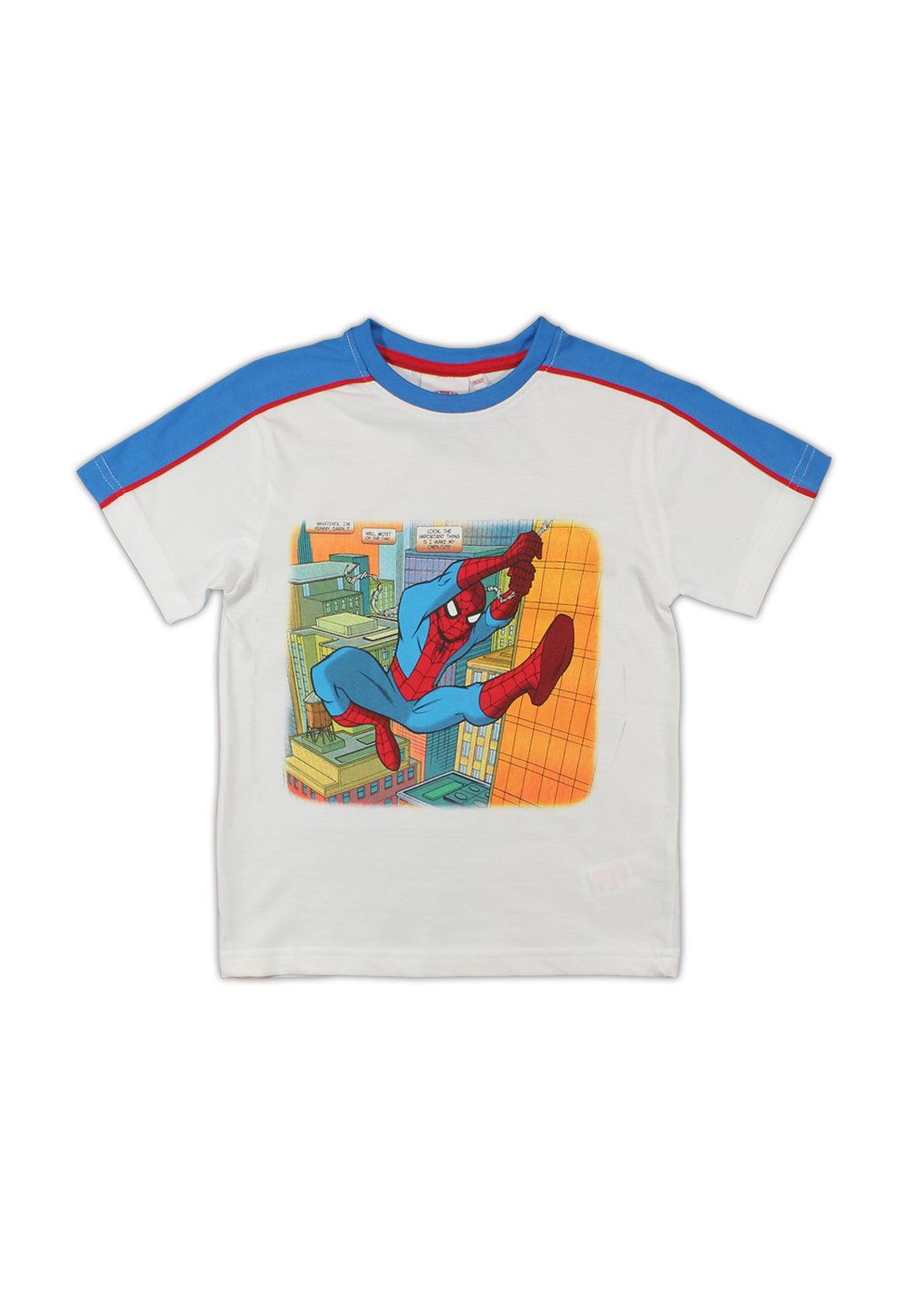 Tricou Spider-Man, alb cu albastru