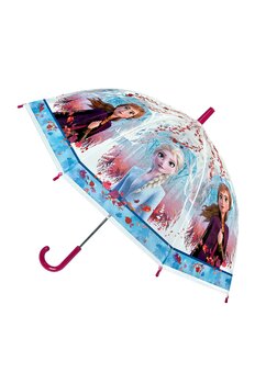 Umbrela Ana si Elsa, frunzulite, multicolor, 66 cm
