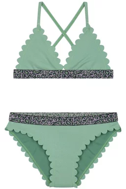 Costum de baie Shiwi Scallope Triangle Bikini Verde
