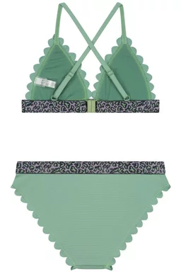 Costum de baie Shiwi Scallope Triangle Bikini Verde