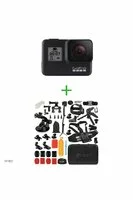GoPro HERO7 Black - Comenzi vocale, Stabilizare video, Wi-Fi, GPS, Rezistent la apa, 4k60/1080p240 + MEGA PACHET de Accesorii SHOOT