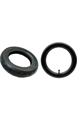 Pachet Cauciuc trotinetă 10x2.125 (10 inch) + Cameră 10x2.125 inch valvă îndoită la 90 de grade (L-9B+L-9)
