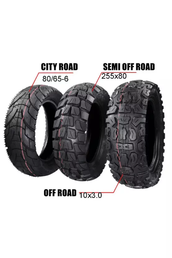 Pachet Cauciuc trotinetă Off Road 255x80  + Cameră trotinetă 10x2.5 cu valvă îndoită la 90 de grade (L-5-L-4) picture - 3