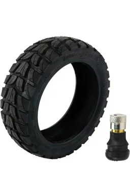 Pachet Cauciuc trotinetă tubeless 10x2.75-6.5 off road + Valvă cu ventil pentru pneuri (L-34B-T-18C)