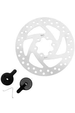 Pachet Disc de frână 140 mm cu 6 + Plăcuțe frână pentru Kugoo G2 Pro (GB-07-KG-39)