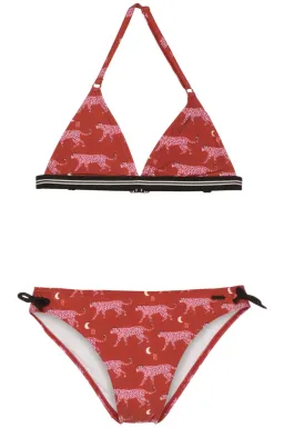 Costum de baie Protest Flores Jr. Triangle Bikini Roz