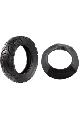 Pachet Cauciuc trotinetă road 80/65-6(10x3.0) + Cameră trotinetă 10x2.5 cu valvă îndoită la 90 de grade (L-3-L-4)