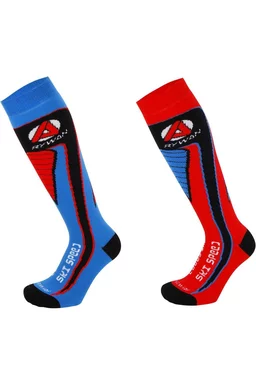 Set 2 x șosete ski Rywan Confort Roșu/Albastru